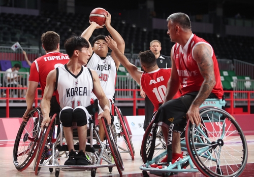 -패럴림픽- 한국 휠체어농구, 터키에 70-80으로 패배…조별리그 2연패(종합)