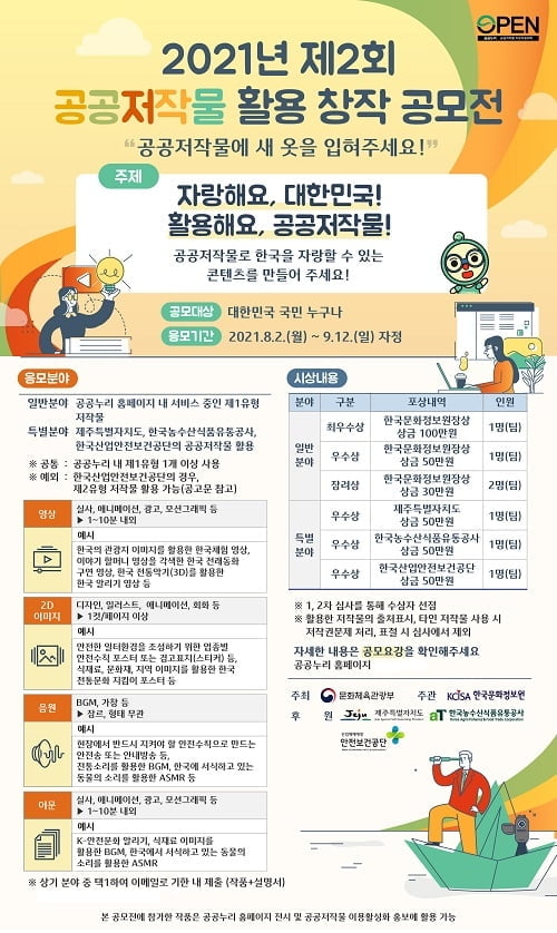 2021년 공공저작물 활용 창작 공모전 진행