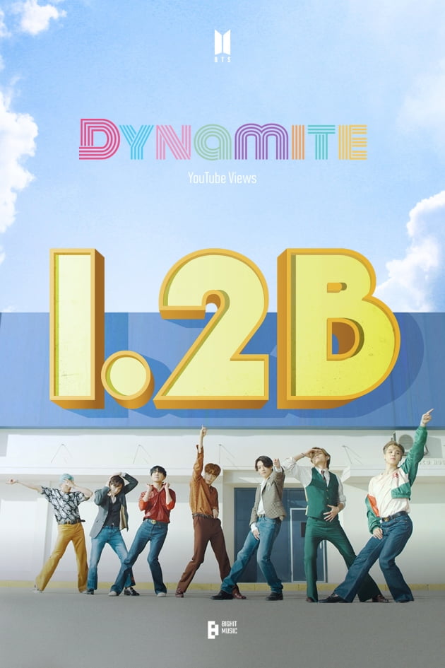 [공식]방탄소년단 ‘Dynamite’ 뮤직비디오, 12억뷰 돌파!