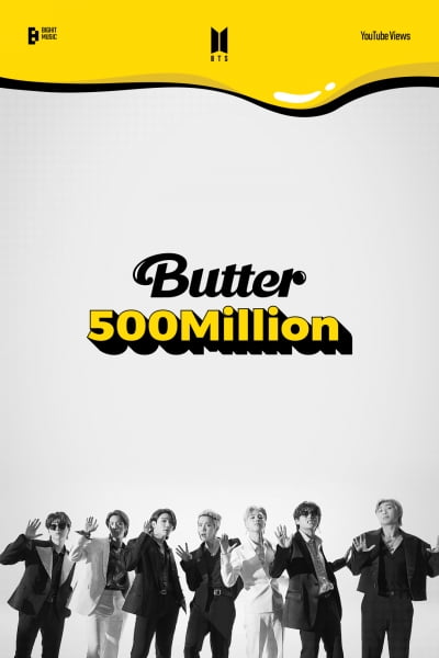 방탄소년단 그리고 전세계 녹인 ‘Butter’,  뮤직비디오 조회수 5억뷰 돌파