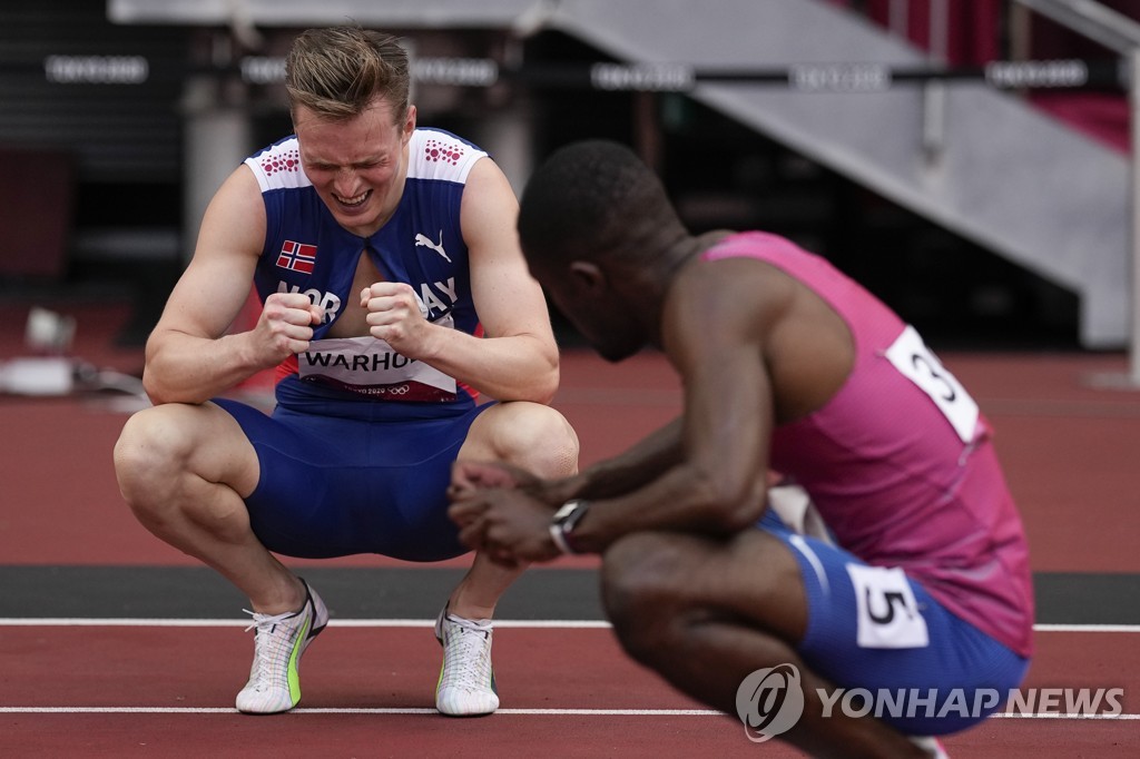 [올림픽] 남자 400ｍ 허들 세계신 바르홀름 "내 인생 최고의 순간"