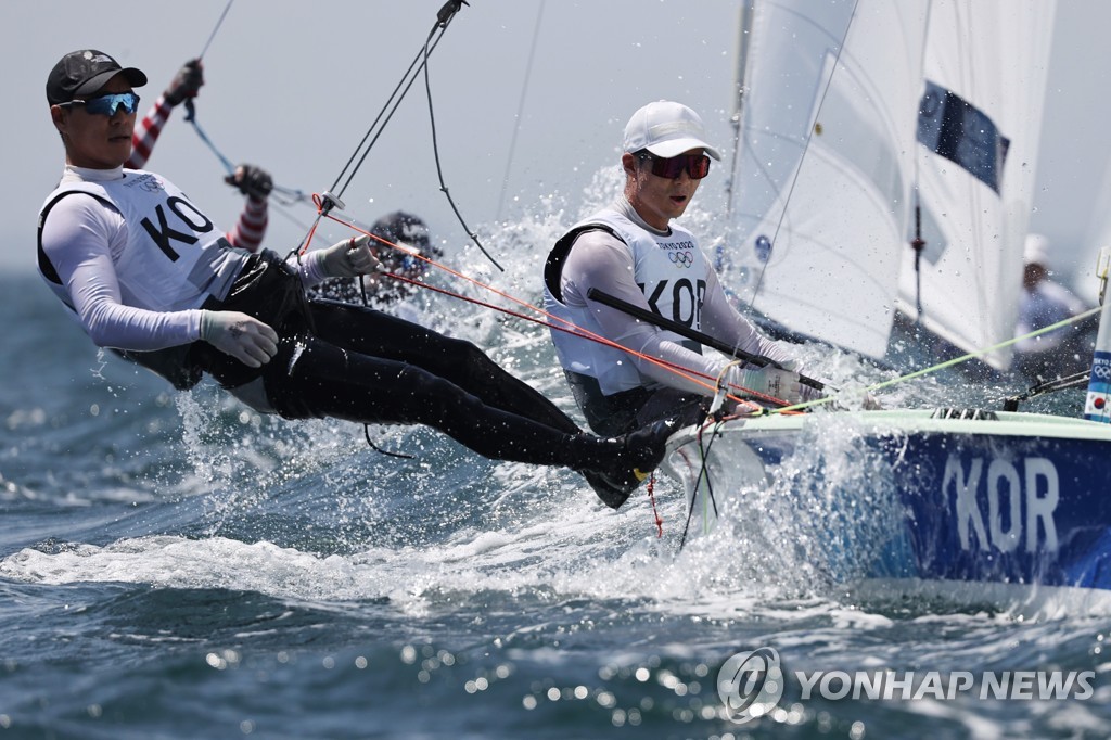 -올림픽- 요트 470 조성민·박건우, 9차 레이스 전체 1위…메달은 실패