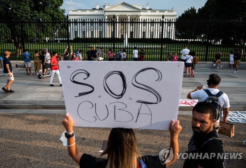 북한, 쿠바 반정부시위 두고 연일 대미비난…"막후에 미국"