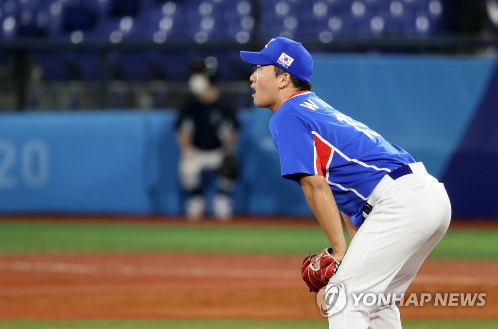 -올림픽- 한국 야구, 일본에 2-5로 '무릎'…5일 미국과 패자 준결승전(종합)