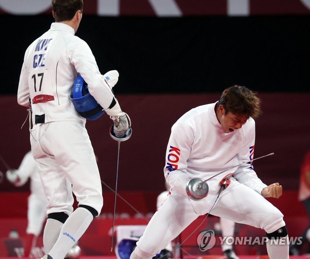 -올림픽- 정진화, 남자 근대5종 펜싱 랭킹 라운드 5위…전웅태 9위