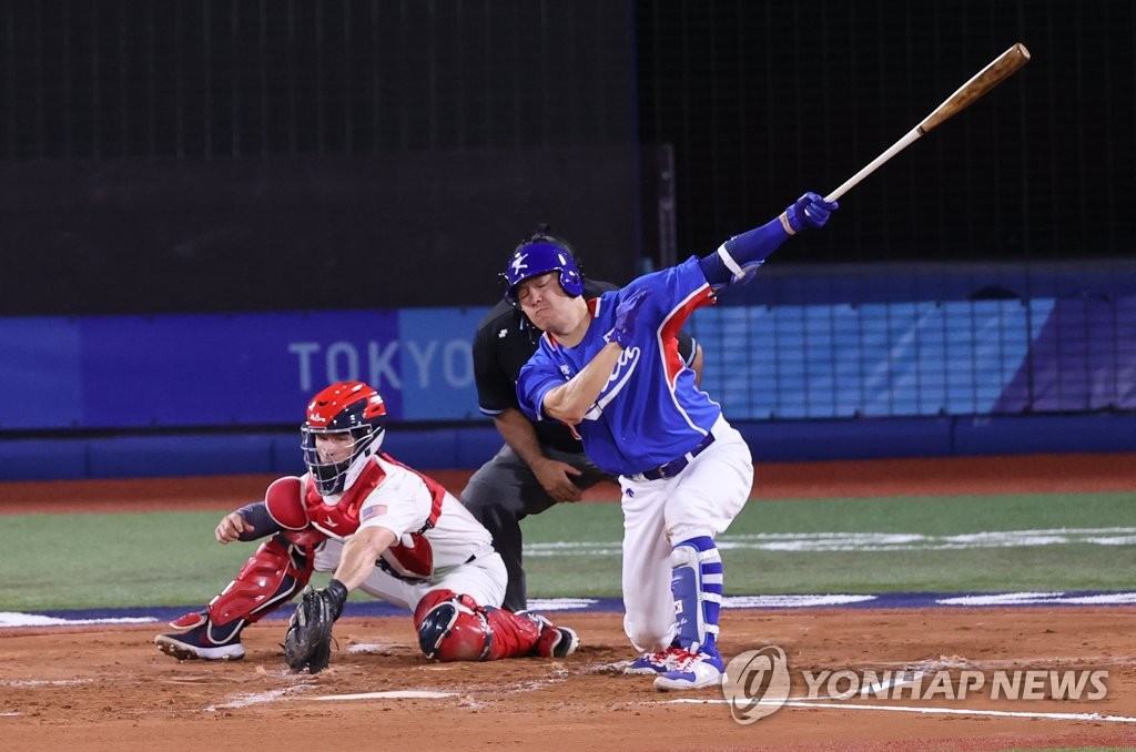 [올림픽] '해결사' 없던 한국 야구, 13년 만의 영광 재현 물거품