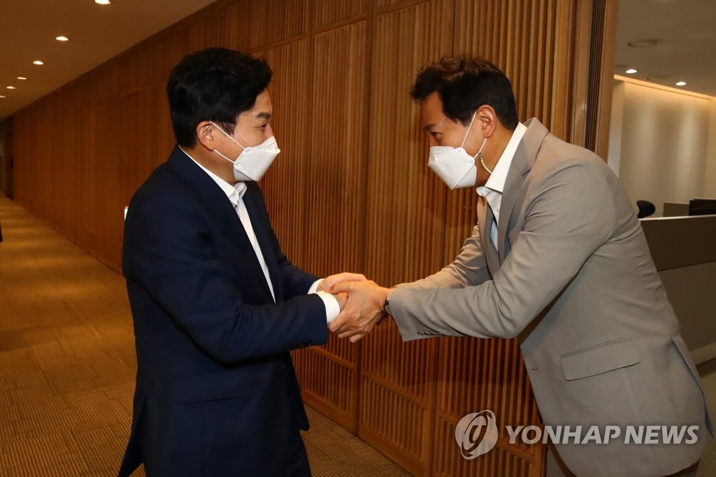 '입당 동기' 吳 만난 원희룡 "개혁소장파 초심 살리자"