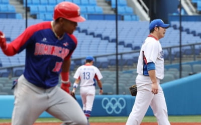 [올림픽] 한국야구, 불안한 출발…선발 김민우 ⅓이닝 4실점 조기 강판