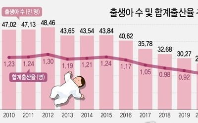 작년 출생아 사상 첫 20만명대…합계출산율 '역대 최저' 0.84명(종합)