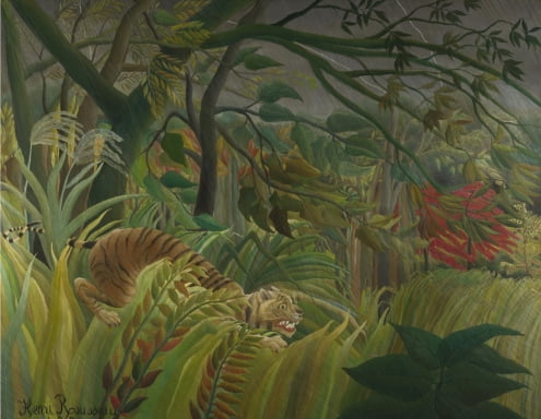 '열대 폭풍우 속의 호랑이', 1891년, 런던내셔널갤러리