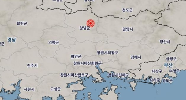 지진 발생 위치. / 자료=기상청