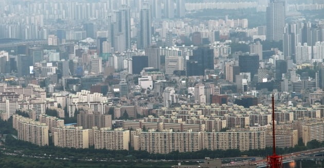 남산에서 바라본 서울 강남의 한 아파트 단지. /한국경제신문