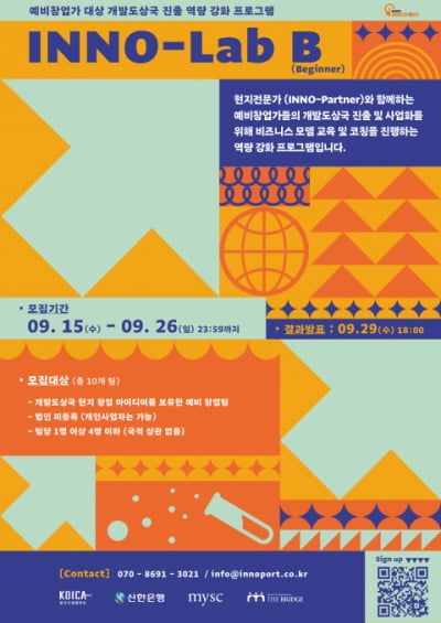 코이카 이노포트, 개발도상국 진출 지원 프로그램 ‘INNO-Lab B’ 개최