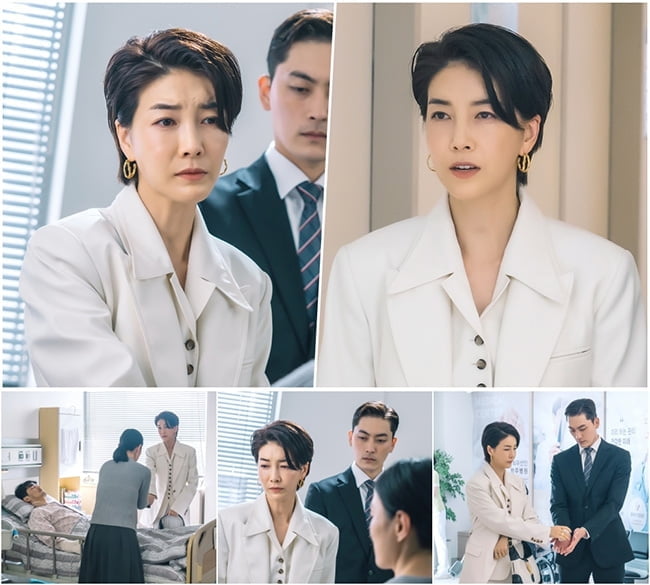 ‘원더우먼’ 진서연, 위로 눈길 vs 싸늘 눈빛 180도 ‘극과 극’ 안과 밖…소름 유발 이중 면모 순간 포착