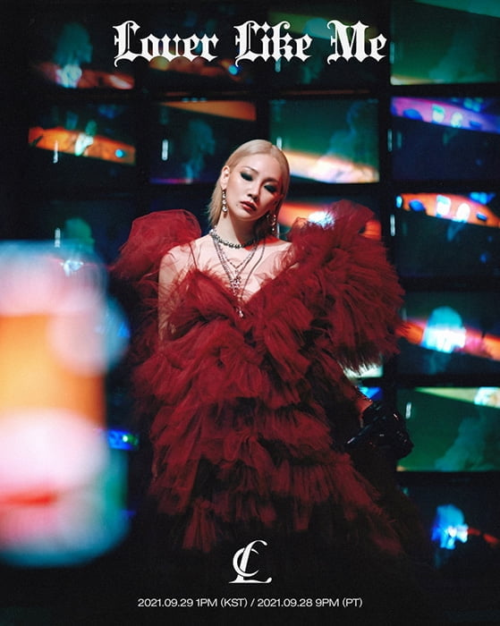 CL, 두 번째 싱글 ‘Lover Like Me’ 콘셉트 포토 공개…붉은 드레스+금발 강렬