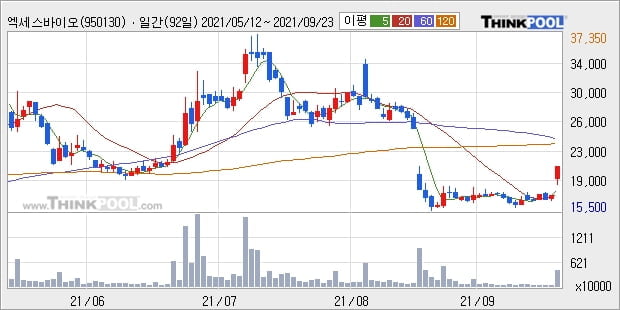 엑세스바이오, 전일대비 20.52% 상승... 최근 주가 반등 흐름