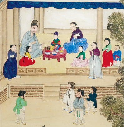 조선시대 양반가의 돌잔치 모습.  푸른역사 제공 