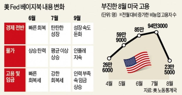 Fed "美 경기회복 둔화"…테이퍼링 늦춰지나