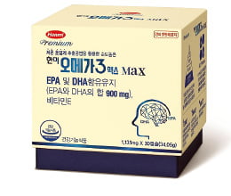 한미약품 '한미 오메가3맥스', EPA·DHA 900㎎ 들어가 혈행·안구 건조 개선에 도움