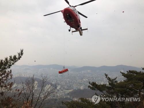 단양 황정산서 70대 30여ｍ 낭떠러지 추락