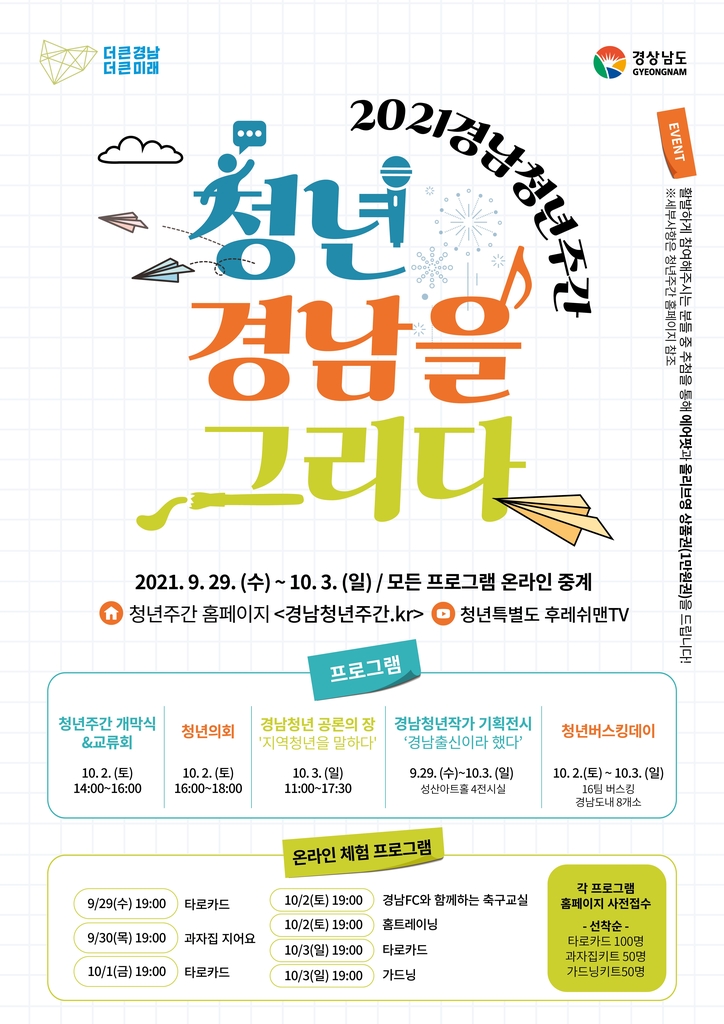 청년 문제 공감·해결…'제1회 경남청년주간' 29일 개막