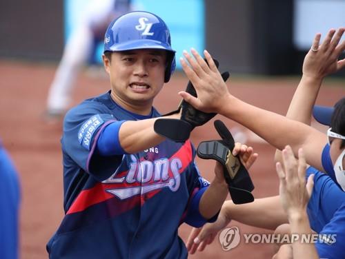 '김헌곤 3타점' 삼성, 2위 복귀…NC, LG 꺾고 6연승(종합)