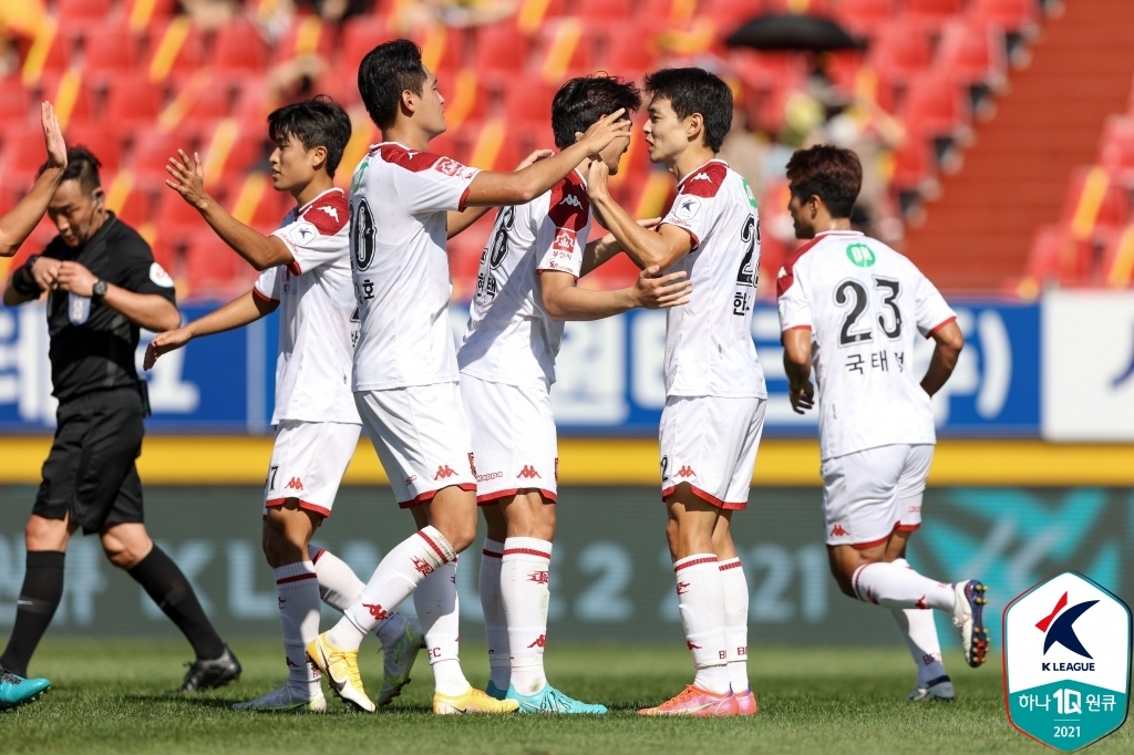 '박창준 역전골' K리그2 부천, 전남에 2-1 승리…8위 도약