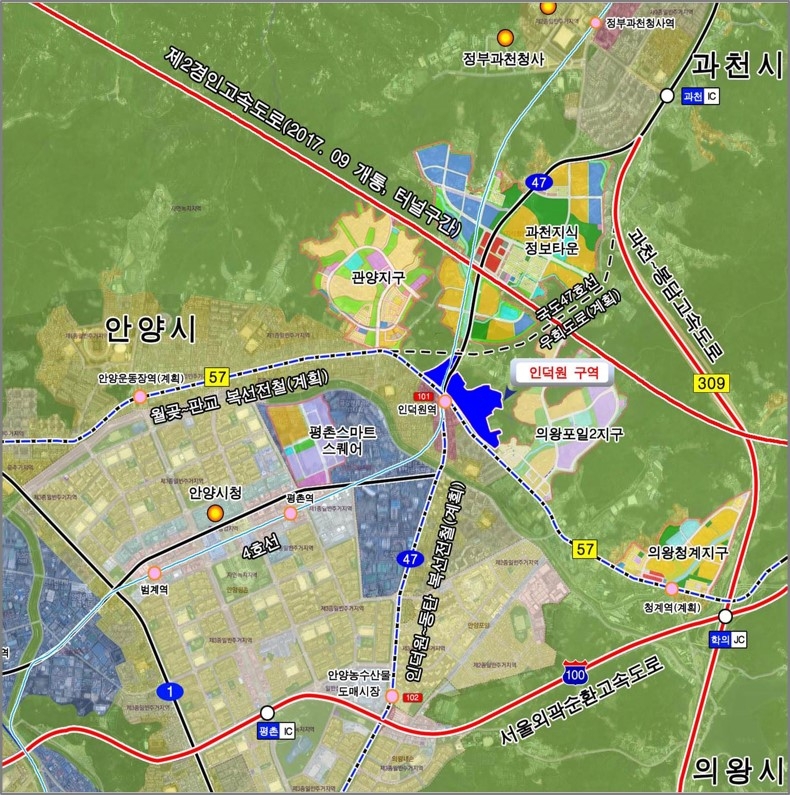 안양시 인덕원역 주변 복합도시개발사업 내년 말 본격화