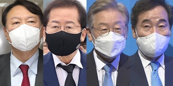 "이재명 30.0% 윤석열 27.1%"…보수 후보 윤-홍 접전