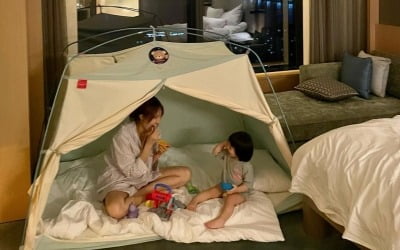 '사업가♥' 양미라, 여의도 한강뷰 5성급호텔에서 아들과 소꿉놀이 "너무 좋네" [TEN★]