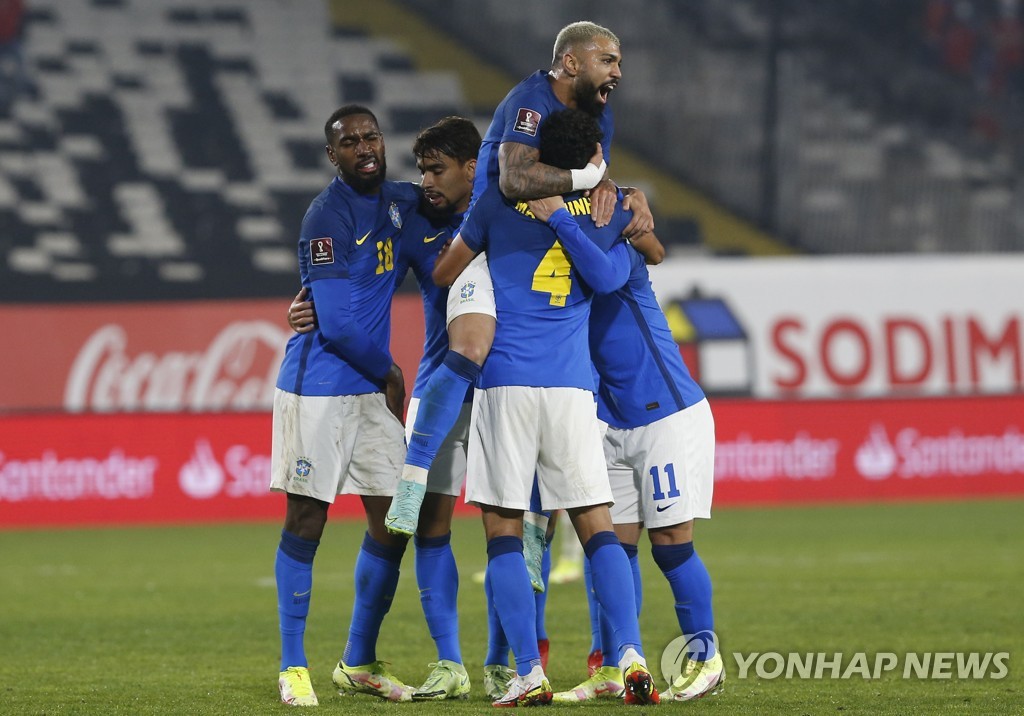 브라질, 칠레 1-0 제압…월드컵 남미예선 7연승 선두 독주