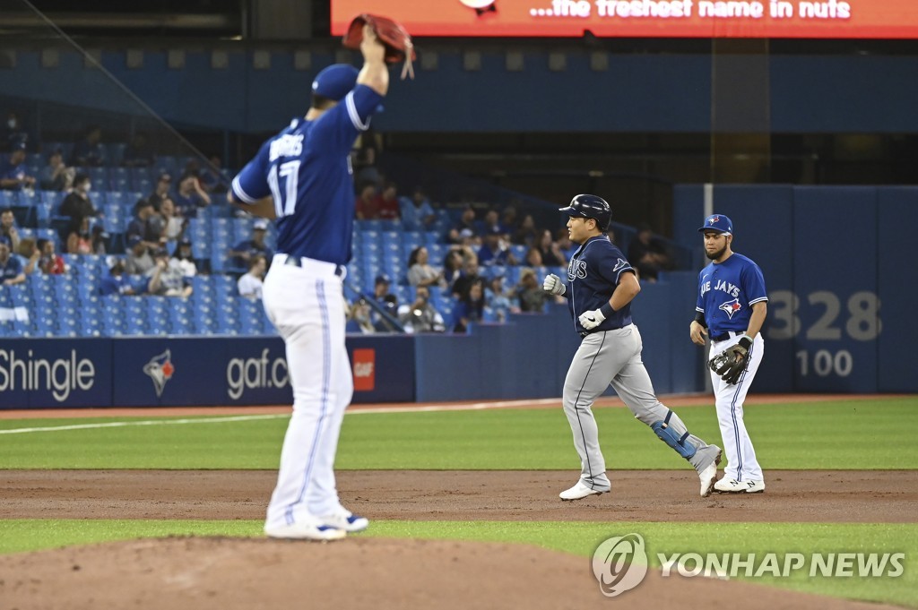 MLB 최지만, 시즌 10호 결승 홈런으로 토론토 울렸다(종합)
