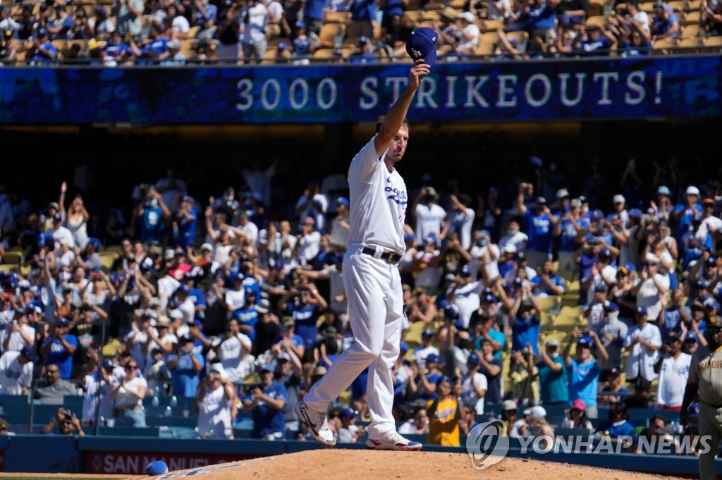 맥스 셔저, MLB 16번째 3천탈삼진 달성…김하성은 결장