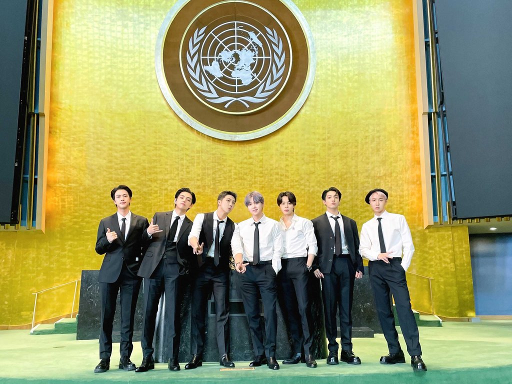 BTS "백신 맞았다" 유엔 연설에 유니세프 "중요한 메시지 감사"
