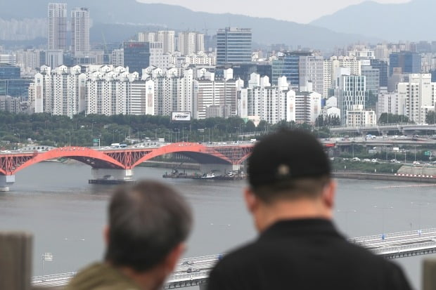 서울 마포구 하늘공원에서 바라본 서울 아파트 단지 밀집지역 모습. /뉴스1