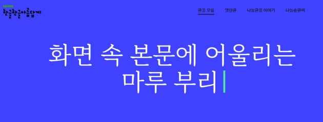 '을지로오래오래체'·'상주곶감체'…한글날 무료 글꼴 "이름도 예뻐"