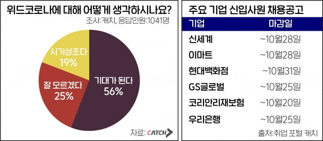 MZ구직자 절반 "위드코로나로 채용시장 훈풍 기대"