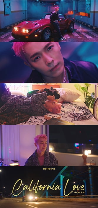 ‘핑크 헤어’ 변신한 동해, 솔로곡 ‘캘리포니아 러브’ MV 티저 영상 화제