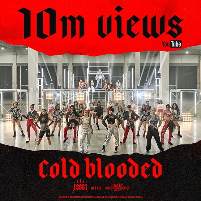 제시 with `스트릿 우먼 파이터`, `Cold Blooded` M/V 1000만뷰 돌파+Trending For Music 사흘 째 1위