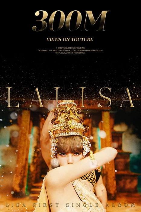 리사, ‘LALISA’ MV 3억뷰 돌파…K팝 여성 솔로 최단 신기록