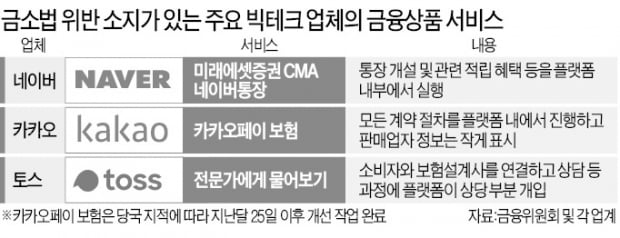 금융소비자법에 걸릴라…빅테크들 '전전긍긍'