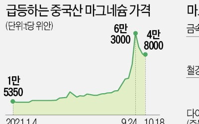 [숫자로 읽는 세상] 마그네슘값 3배 폭등…車업계 또 '브레이크'