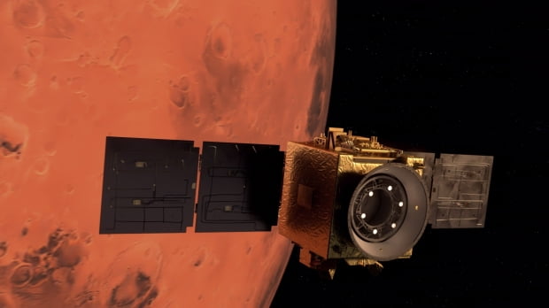 아랍 에미리트의 화성 탐사선 '아말' / 한국경제신문 