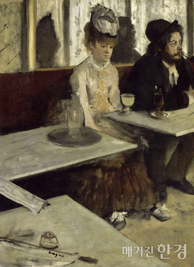 에드가 드가, 압생트(카페에서), 1875년, 파리 오르세 미술관 