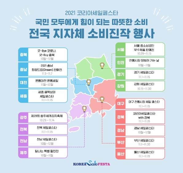 코리아세일페스타 내달 1∼15일 개최…17개 시·도 참여