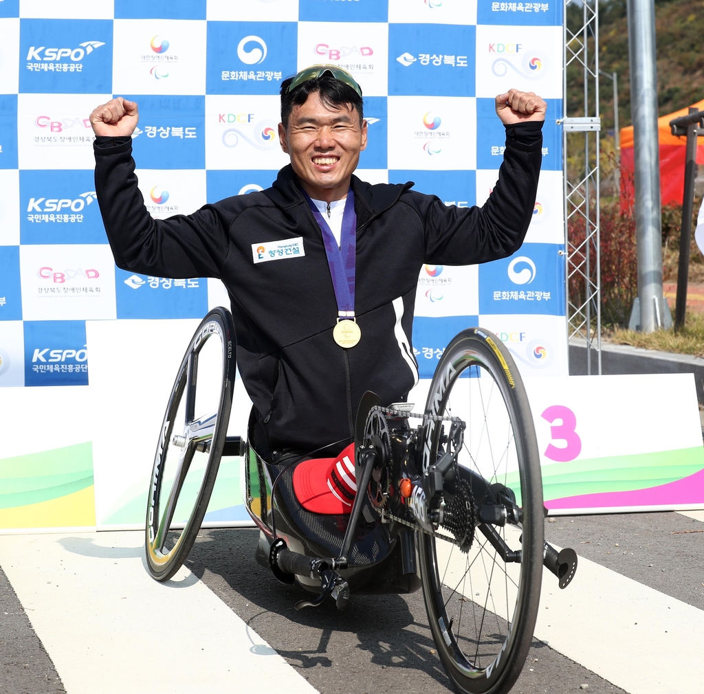 평창패럴림픽 금메달리스트 신의현, 장애인체전 사이클서 금메달