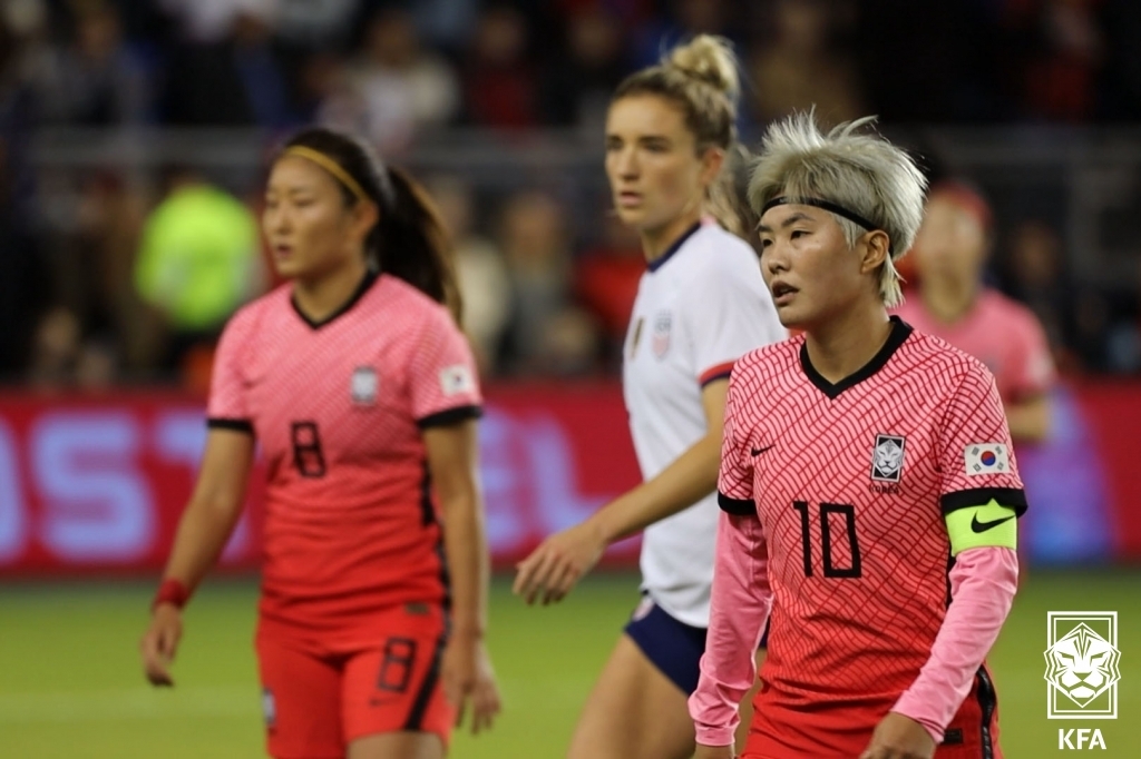 여자축구 지소연 등 미국과 2차전 선발 출격…골키퍼는 김정미