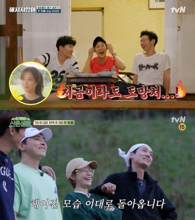 '해치지 않아'(위)와 '슬기로운 산촌생활'/ 사진=tvN 캡처