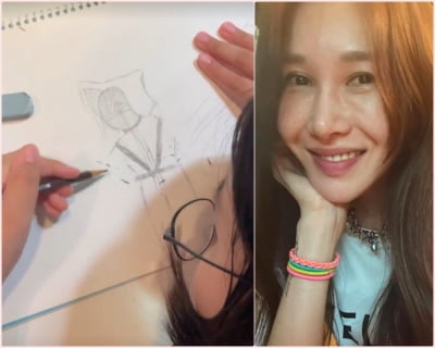 '엄태웅♥' 윤혜진, '그림 천재' 딸 지온이 실력 공개…9살 맞아? [TEN★]