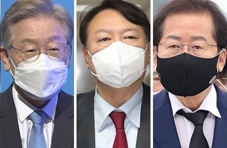 가상 양자대결서 "李 38.9% vs 洪 44.4%…李 40.9% vs 尹 45.3%"